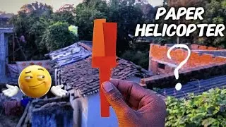 Paper Helicopter 🚁 easy making #art 