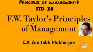 Taylor's Scientific management Principles for std 12/Principles of management Business studies.