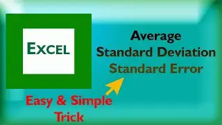 Easiest way to determine Average, Standard Deviation and Standard Error in Excel/ Urdu/ Hindi