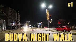 Budva Night Walk (city walk ) #1 #budva #nightwalk #citywalk #budvanight #montenegro #winter  #viral
