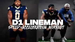 D1 SPEED + EXPLOSIVENESS WORK | LINEMAN IN THE TRANSFER PORTAL HOME WORKOUT 