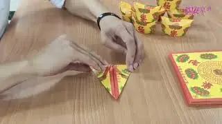 摺元寶教學影片-紙元寶折法 by 錫安京典生命禮儀公司 -有配樂【記得開啟字幕】