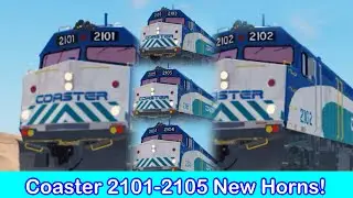 All The New Horns On Coaster 2101-2105 In SoCal Train Sim!