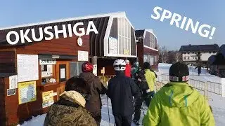10 y/o girl's awesome curving skiing on spring snow in Japan