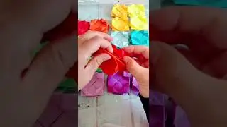 Rainbow Origami Ball 🌈 | Satisfying Paper Craft #Artandcraft