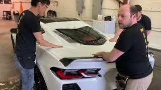 2020 C8 Corvette Trunk Lid clear bra paint protection film installation Vancouver ClearBra