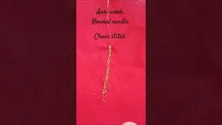 simple aari work blouse with normal needle, chain stitch #chainstitchembroidery #aaridesigns