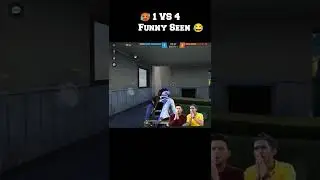 1vs4 😱 Enemy Challenge Me 😏 Funny Seen 😂 #shorts #freefire