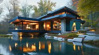 Fallingwater-Inspired Barndominium 🏞️🏠 | Frank Lloyd Wright Style Meets Modern Living ✨