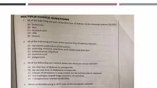 SAT Practice&rdquo; The Human Immune System&rdquo;