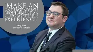 Статистик Филип Эрнст читает лекцию о премии Джорджа Р. Брауна за выдающиеся достижения в преподавании
