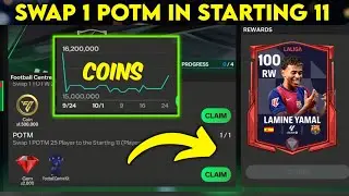 HOW TO COMPLETE FOOTBALL CENTRE SWAP 1 POTM 25 PLAYER TO STARTING 11 QUESTS IN EA FC FIFA MOBILE 24