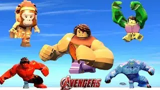 Lego Marvels Avengers Big Characters Transformation (Hulk,Hulk (A:AOU),Red Hulk,A-Bomb,Gorilla Girl)