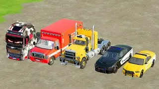 Epic FS22 Heavy Transport: Mixer Trucks + Colorful & Emergency Vehicles