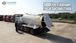 HOWO 4x2 5,000Liters 5CBM Italy Jurop Vacuum Pump Fecal Slugdge Sewage Suction Truck