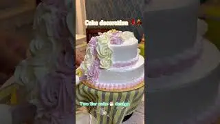 Two tier cake decorations #cake #cakedesign #@anytimecookandbake