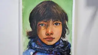 Watercolor portrait painting #youtubeshorts #shorts #youtube #art #love #painting #portrait #trading