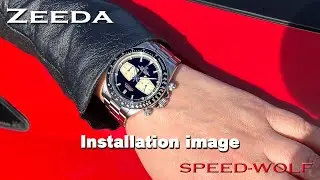 【新作腕時計】 装着イメージ －ZEEDA－ SPEED-WOLF クロノグラフ機能付き TMI(SEIKO)製ムーブメント搭載　全4色