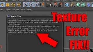 Missing Textures Error, Quick Fix! - CINEMA 4D