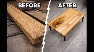 Handmade Solid Wood Coffee Table | From Raw Wood to Finished Table