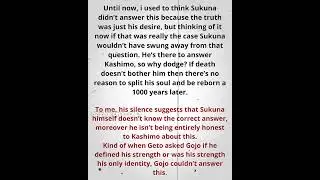Sukuna and his fear of death. #jujutsukaisen #jjkleaks #jjkspoilers #jjk268