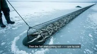 They Left This Net Under the Ice&hellip; Look What Came Out 😱