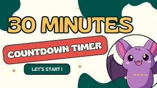 BAT COUNTDOWN ! 30:00 🦇 countdown timer from 30 minutes to zero in minutes and seconds / 1.800
