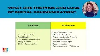 Module 1 - Submodule 2 - 2.1.3 Advantages and disadvantages of digital communication & collaboration