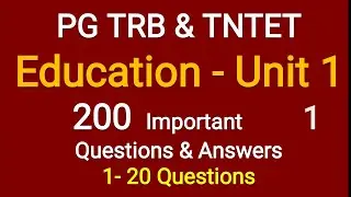 PG TRB Psychology Questions and Answers Unit 1 (1-20)