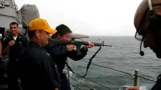 Full Auto M16A1 on the USS Cole