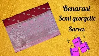 Banarasi Semi-Georgette Sarees | Free Shipping Pan-India | Daaram Studio