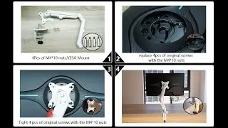 how to install the VESA MOUNT(75*75mm) of KOORUI 27E1 and 27E1Q