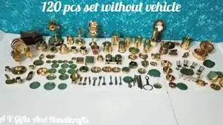 A V Gifts And Handicraft Brass Miniature Toy Sets Of 120 Pcs || Bhatukali || Brass Miniatures ||