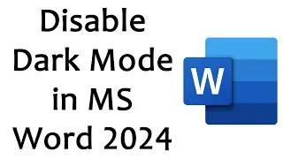 How to Disable dark mode in ms word 2024 | how to turn off dark mode in microsoft word 2024