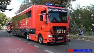 [175 Jahre Berliner Feuerwehr - von der Spritze zum Elektro-LHF] riesiger Fahrzeugkorso durch Berlin