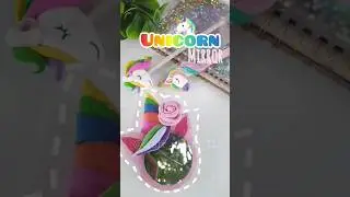 clay unicorn mirror #viral #clay #unicorn #clayart #diy #handmade #shorts #youtubeshorts