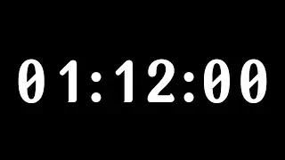 ⏳ 1 Hour 12 Minute Silent Timer with Alarm 🔔