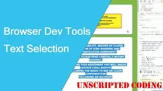 Browser Dev Tools - Allow text selection | Unscripted Coding
