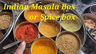 Traditional Indian Masala Box/ Spice Rack/ Anjannai Petti in Tamil/ Basic Indian Kitchen Essentials
