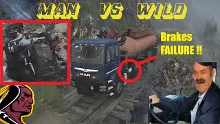 MAN vs Wild. The CRASH in Extreme Mountain Roads #1 Mudrunner