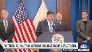 Pritzker, retired military leaders condemn National Guard deployment
