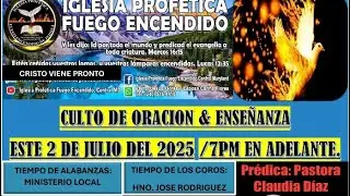 CULTO-PARTE 2 PREDICA PASTORA CLAUDIA D&Iacute;AZ 