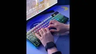 AULA Full Size Tri-Mode RGB Mechanical Keyboard 🔥 | Screen + Knob | Gradient Gray