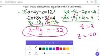 How to intelligently analyze two equations and 3 unknowns 3D