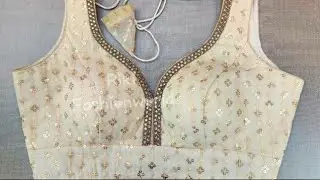 Princess Cut Blouse Cutting and Stitching || सब्यसाची Blouse Design || Deep Neck Blouse Making ||