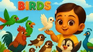 🐦Birds Name in Tamil and English with Sound | Kids Learning Video 🐦