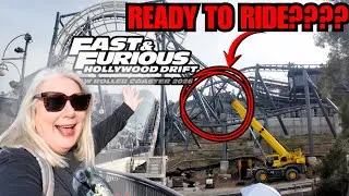 Is Fast & Furious Coaster Ready To Go?? Universal Studios Hollywood Construction Update + NO CROWDS!