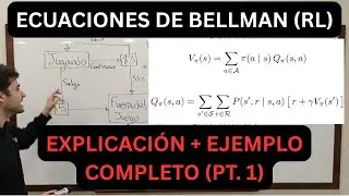 ECUACIONES DE BELLMAN PT.1 | EXPLICACIÓN FÁCIL Y EJEMPLO RESUELTO | REINFORCEMENT LEARNING y MDPs