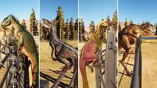 ALL CARNIVORE DINOSAURS ESCAPE (Climbing the Fence) - Jurassic World Evolution 3