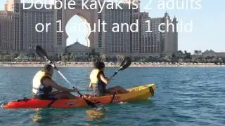 Palm Jumeirah guided Kayak tours with SeaYou Watersports Dubai